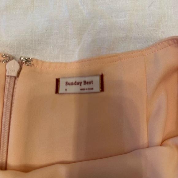 Sunday Best Orange Pink Mini A-Line Skirt Size 4 - Picture 3 of 3